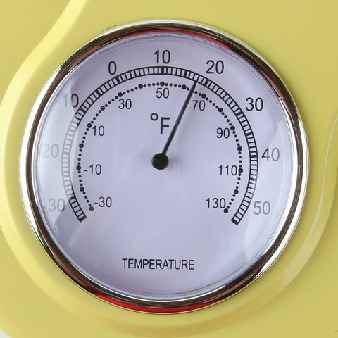 Lily's Home easy-wall-mount yellow clock for simple setup.