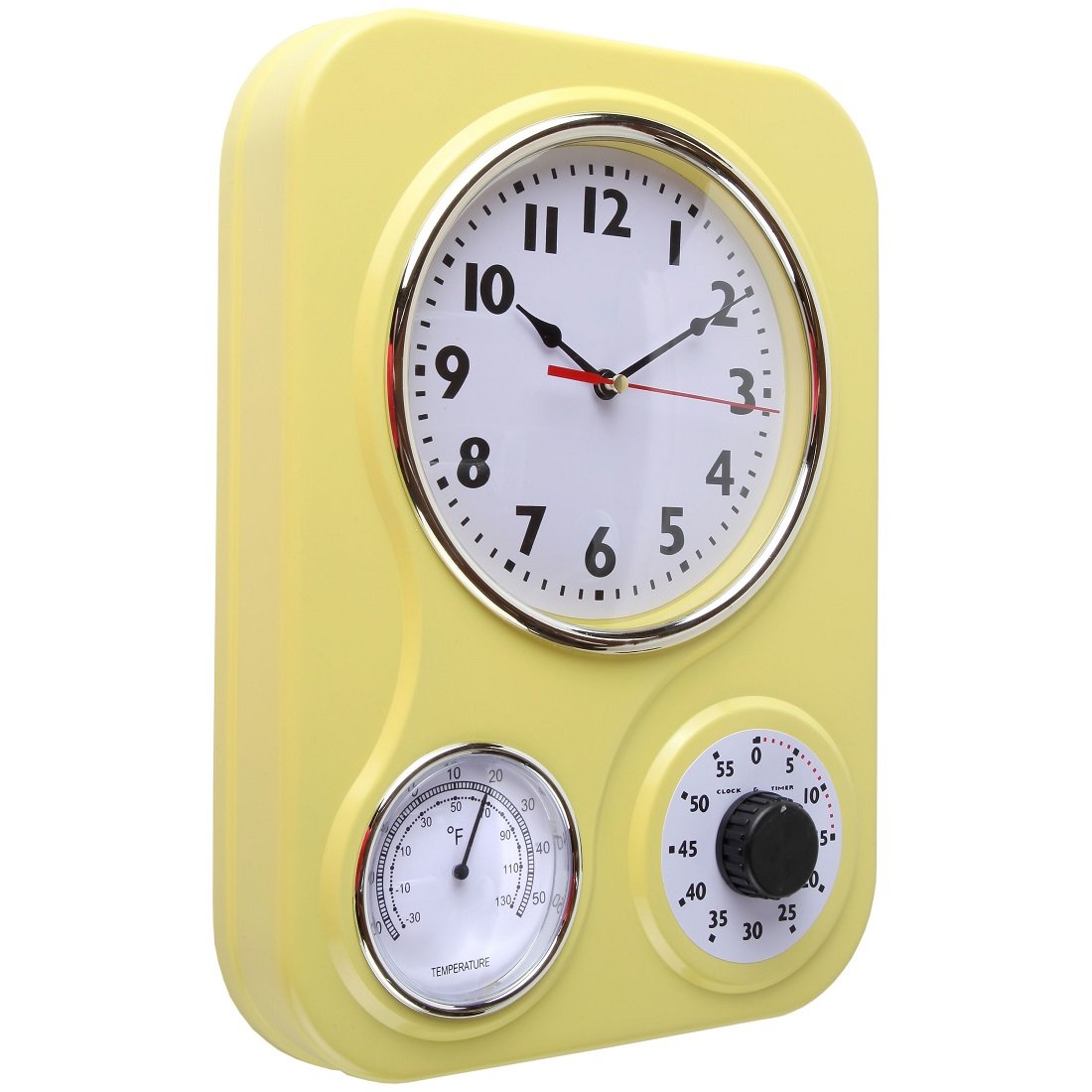 Lily's Home large-readable-dial yellow clock offers quick time at a glance.