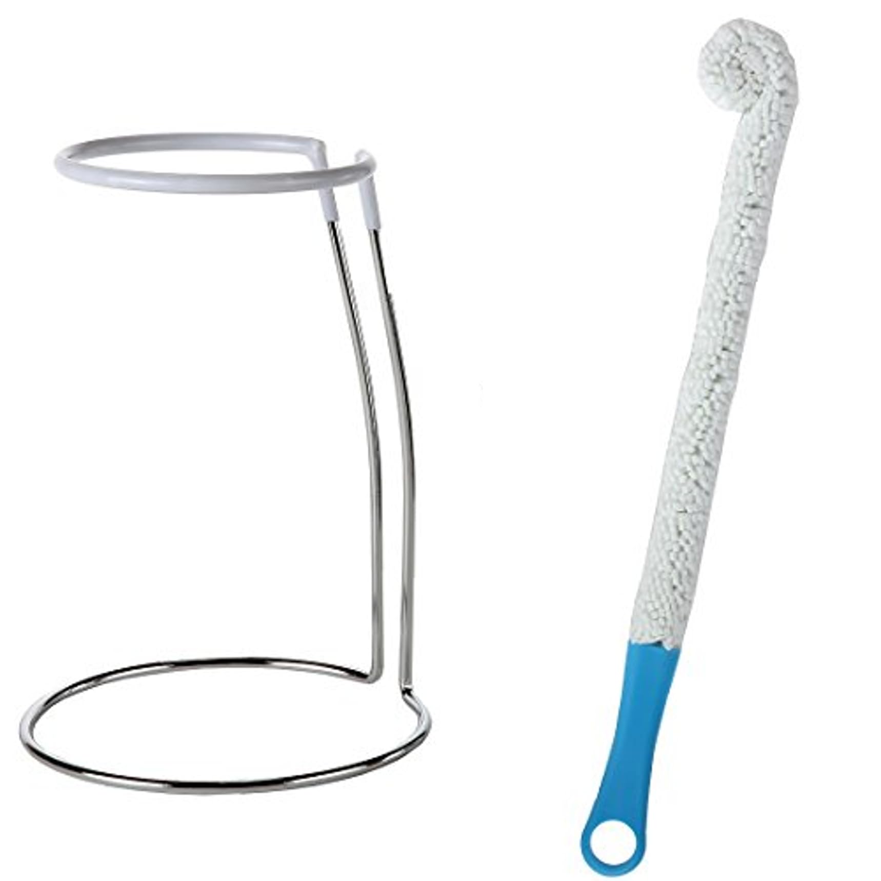 Lily's Home rubber-coated-top protects decanters from scratches while drying.