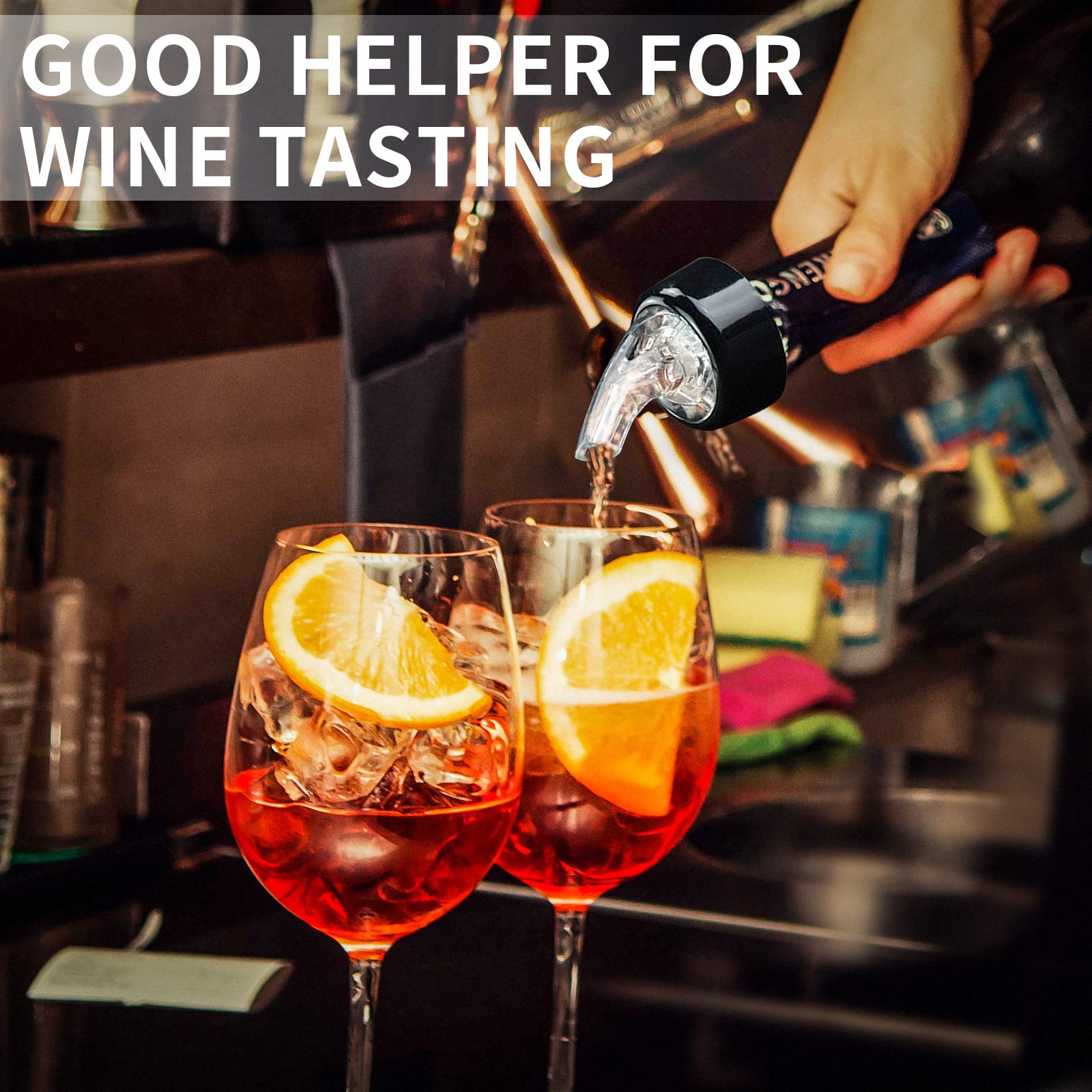 LINALL 1 oz pourer in action reduces overpouring and saves drinks.