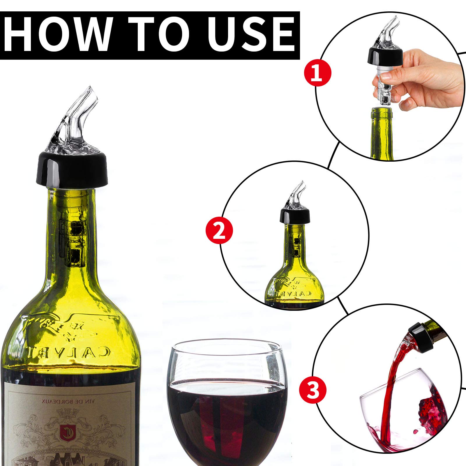 LINALL virgin plastic pourer provides durable, spill-free operation.