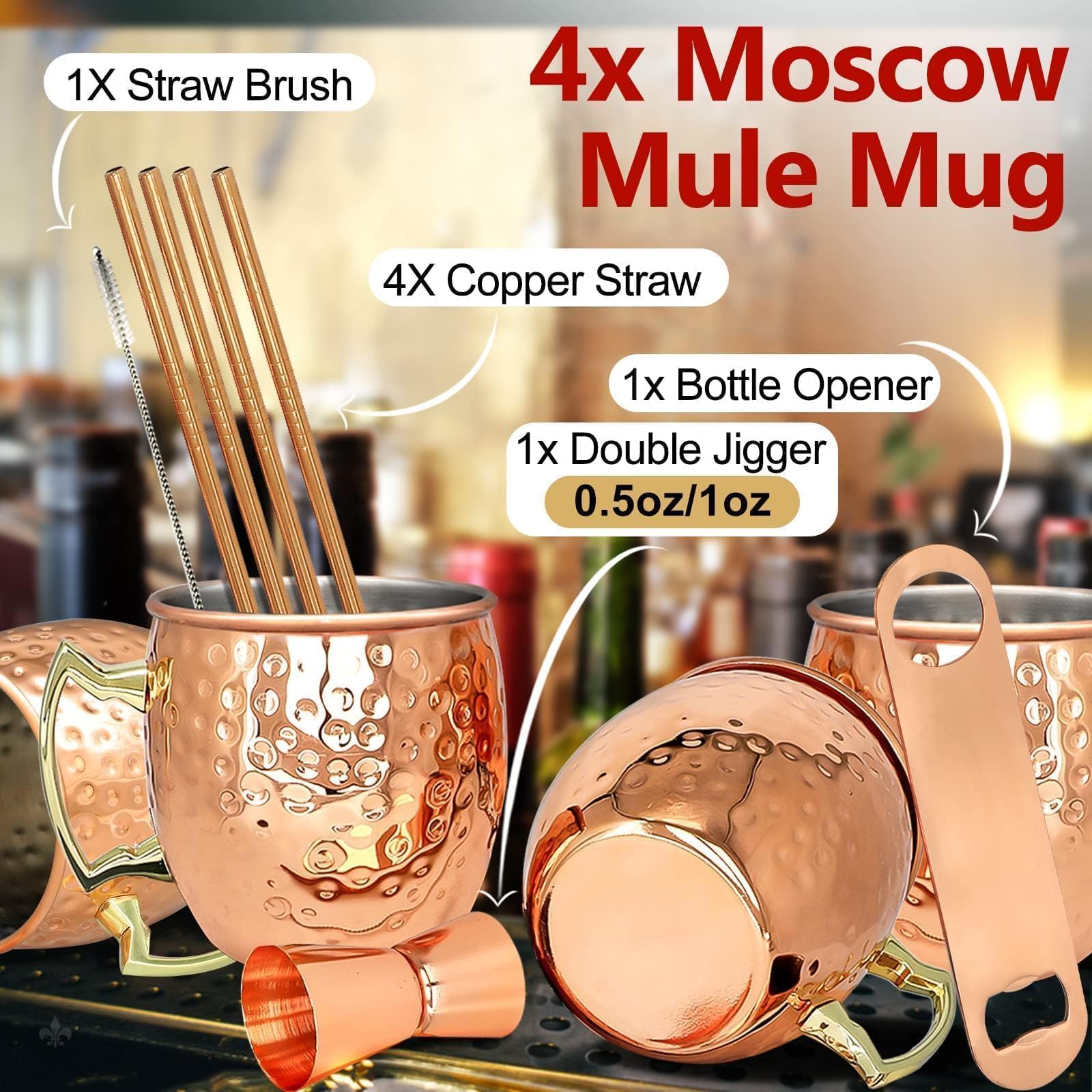LINALL copper mug 18oz handle close-up showing comfortable grip during gatherings.