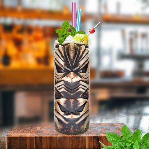 LINALL Tiki Mugs exotic cocktail glasses elevate outdoor gatherings.