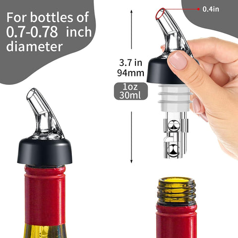 LINALL wine and spirit pourer spout designed for smooth, steady pours.