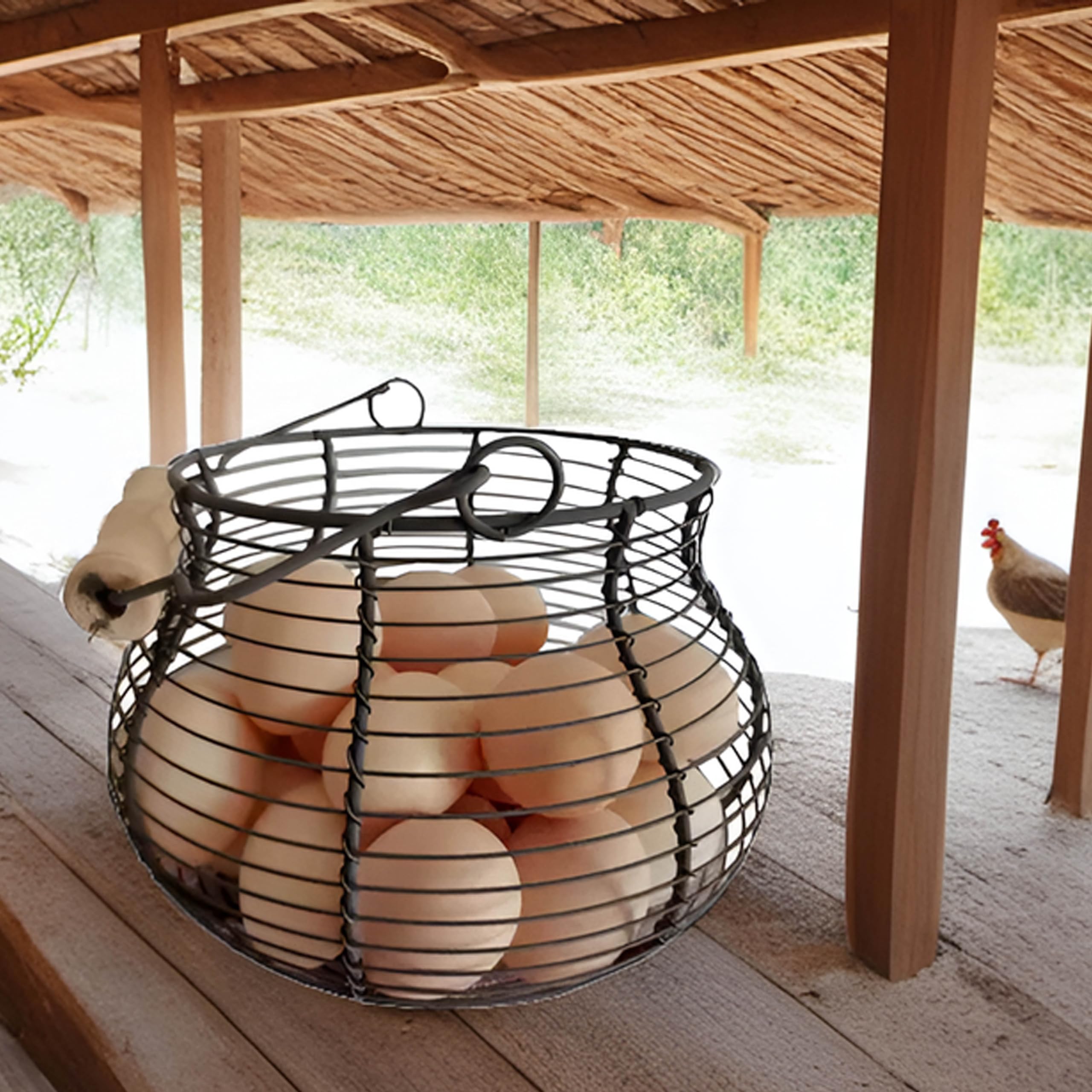 LINCOUNTRY farmhouse basket blends practical storage with rustic decor