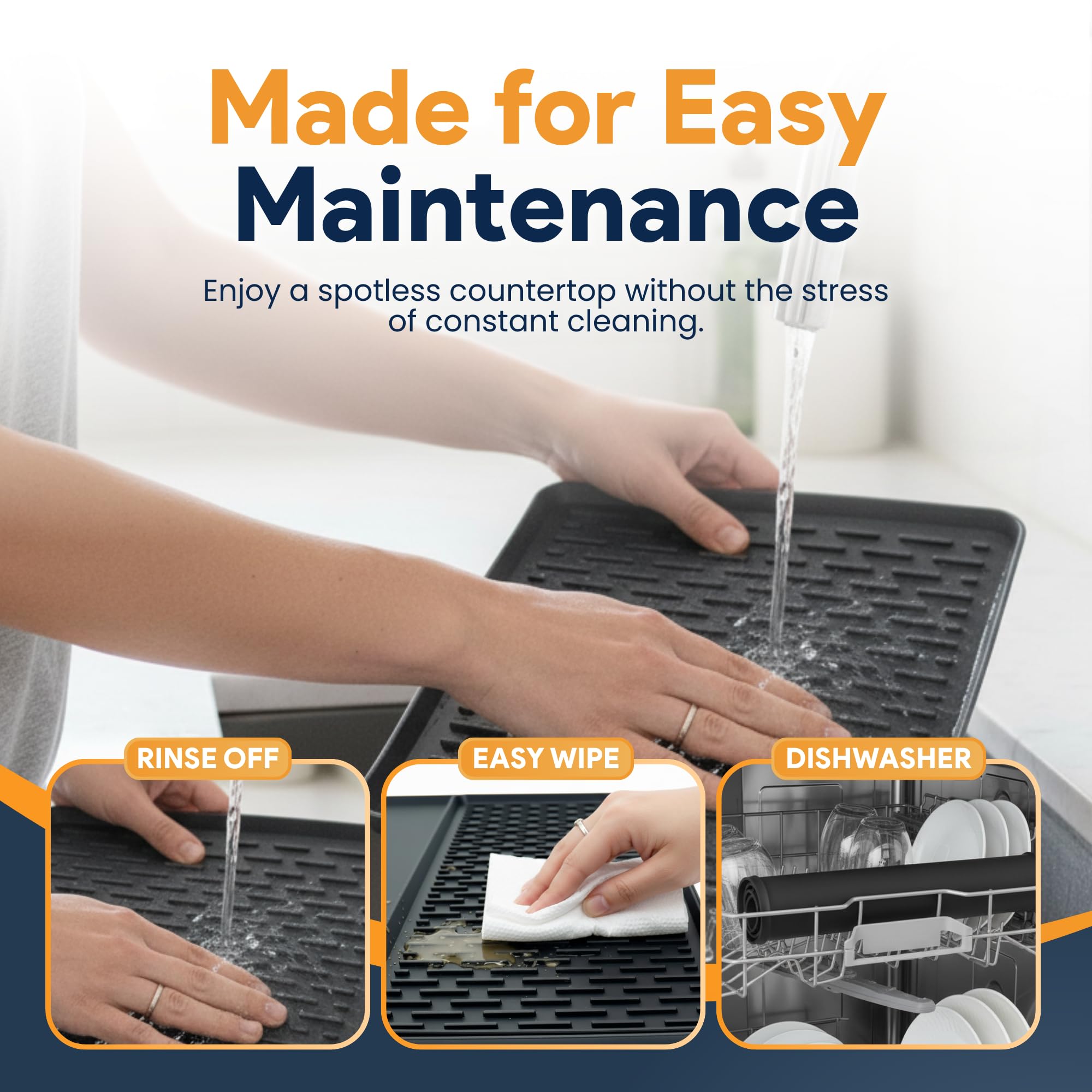 Linda's Essentials includes two silicone coasters for added protection and convenience