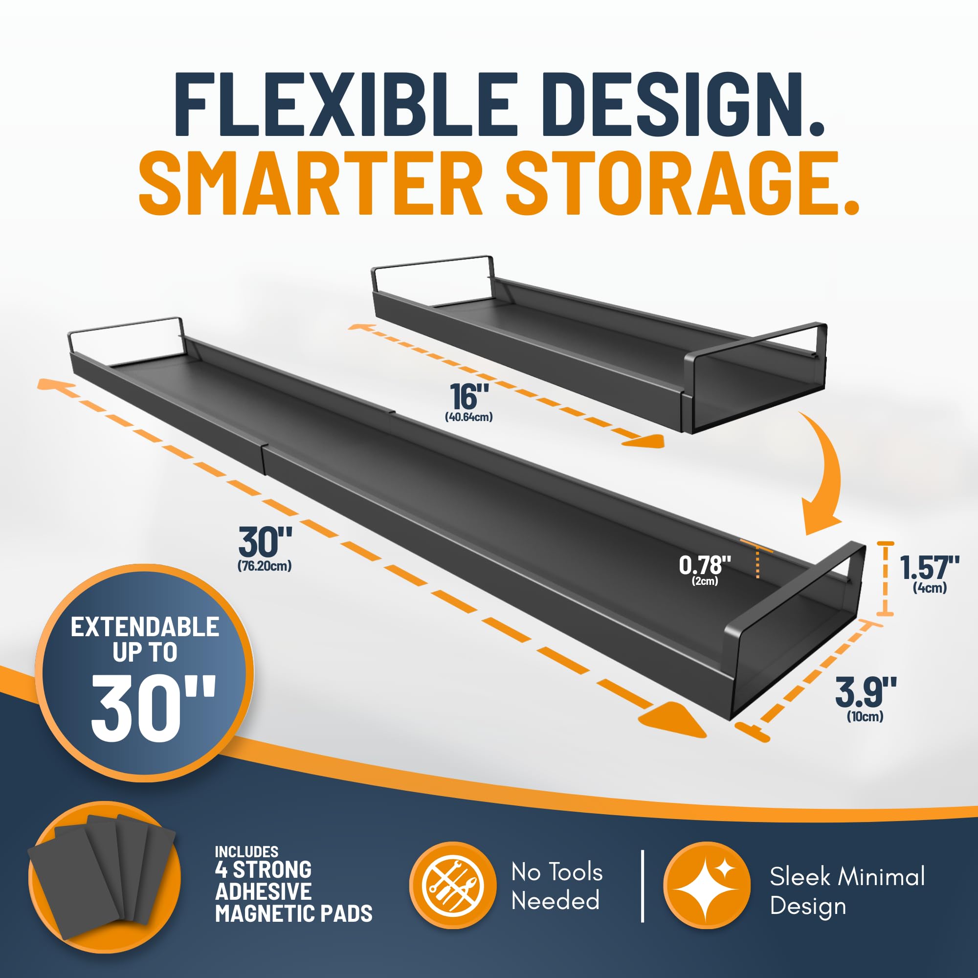 Linda's Essentials easy-install stove organizer attaches without tools.