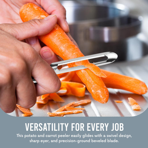 Linden Sweden Jonas peeler rust-resistant blade for durable kitchen prep.
