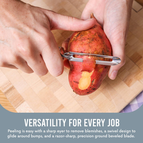 Linden Sweden Jonas peeler with razor-sharp stainless steel blade for effortless peeling.