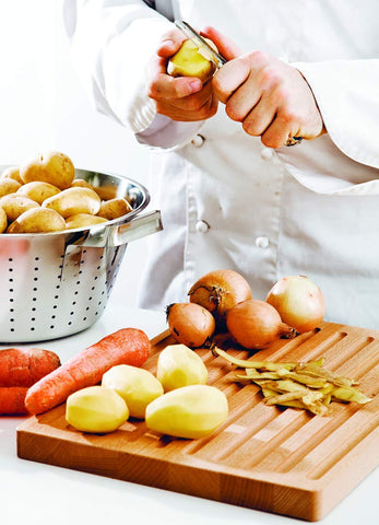 Linden Sweden Soft Grip Peeler gray ergonomic handle designed for comfort and control.