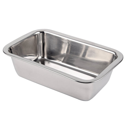 Lindy's loaf pan with easy-grip-lip provides secure handling for hot pans.