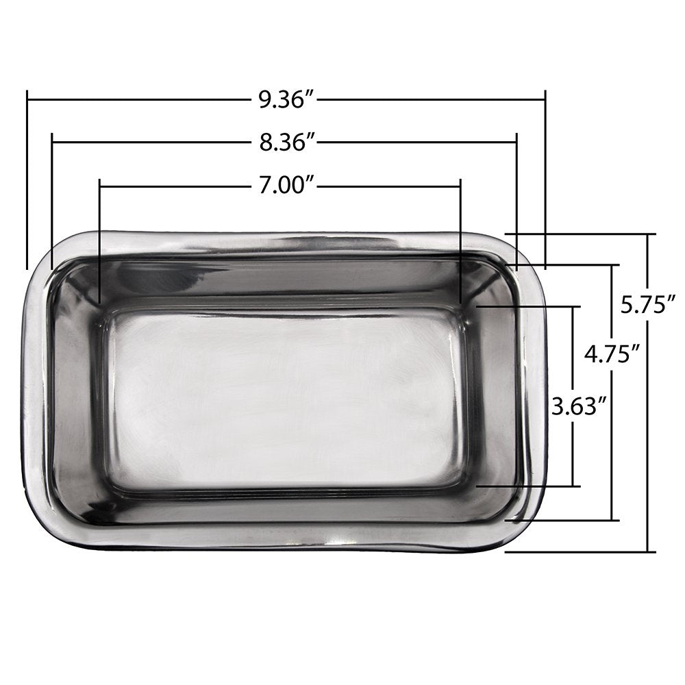 Lindy's heavy-duty stainless steel loaf pan delivers durable, long-lasting performance.