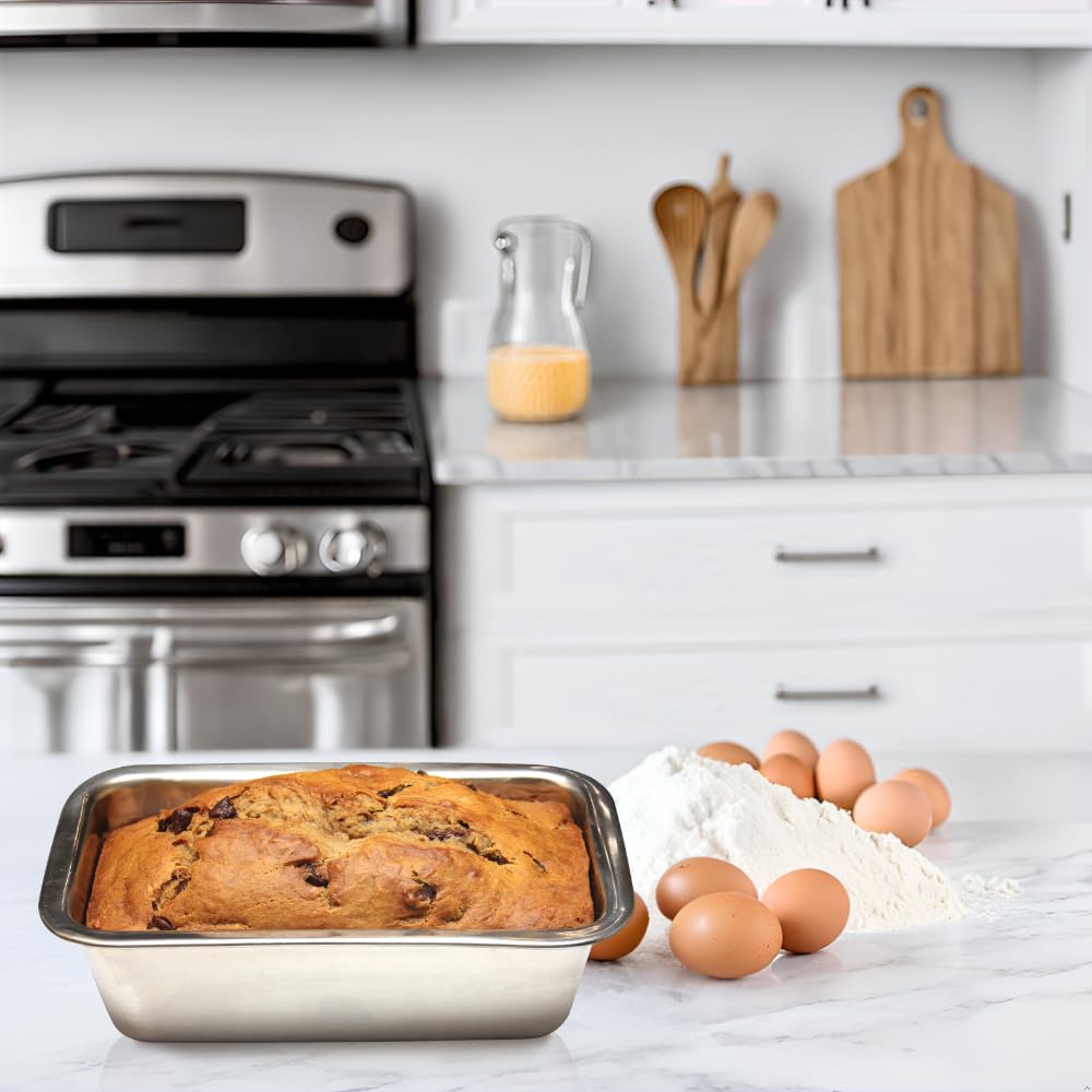 Lindy's loaf pan supports versatile baking, from casseroles to brownies.
