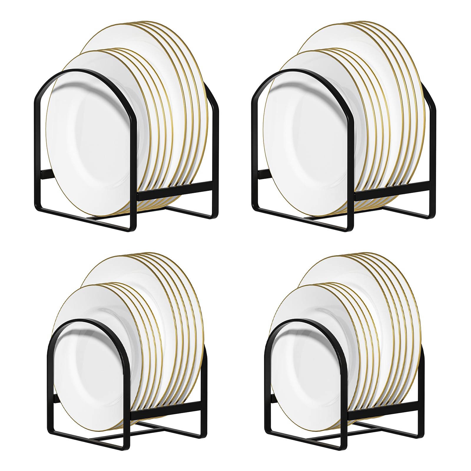 LINFIDITE large plate holder in cabinet keeps 12-inch plates organized and accessible