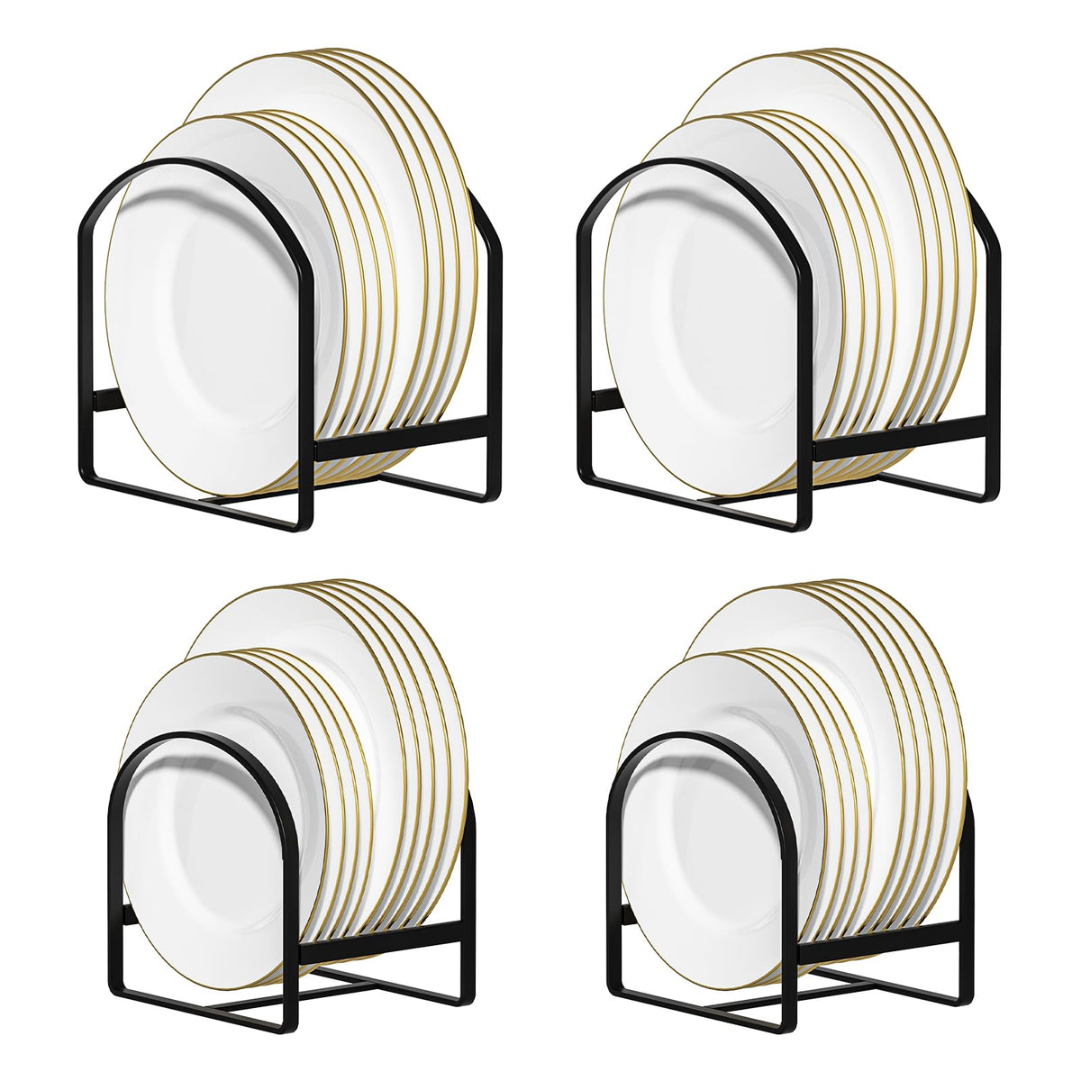 LINFIDITE large plate holder in cabinet keeps 12-inch plates organized and accessible