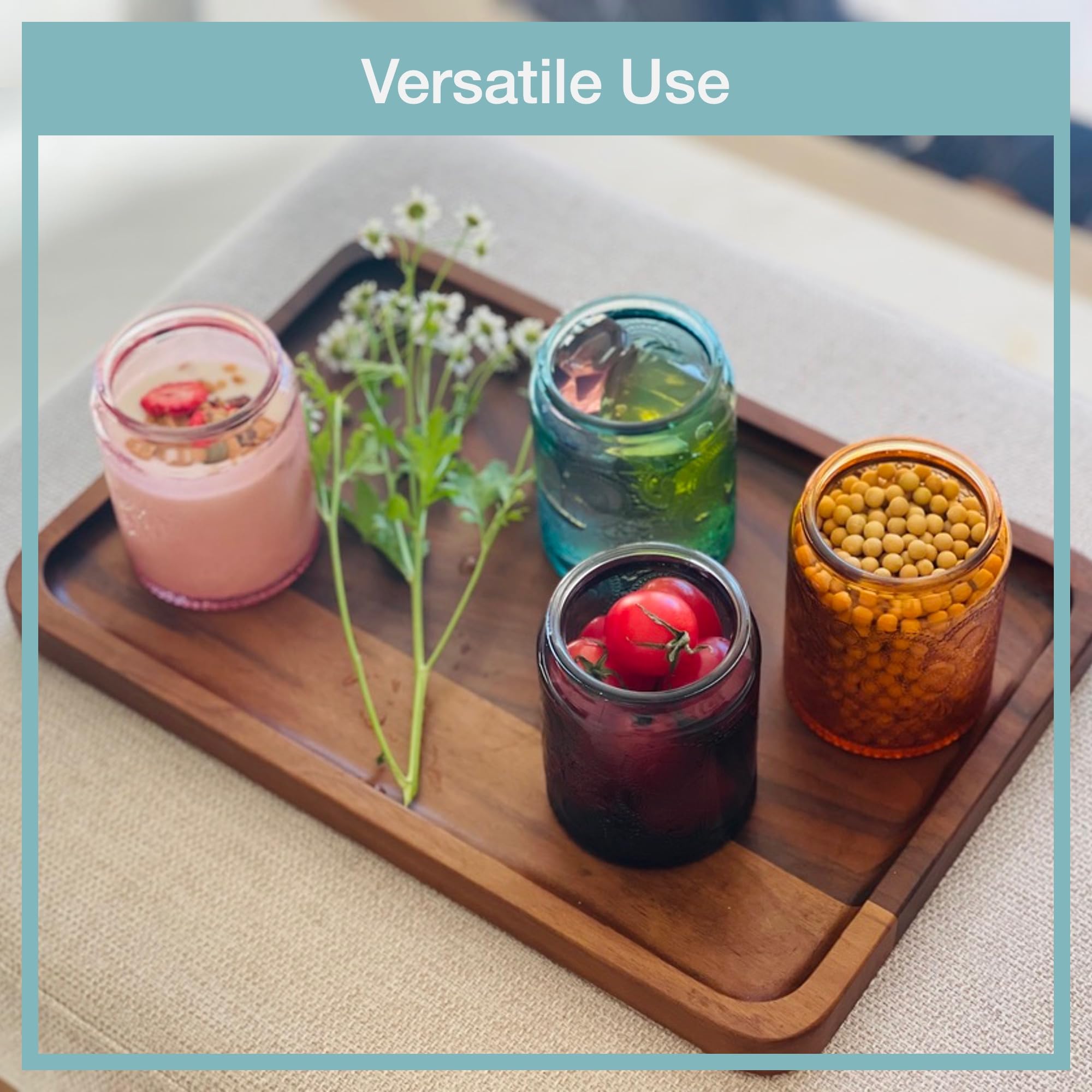 LINGSHINE grey 8 oz jar with bamboo lid complements tidy storage.
