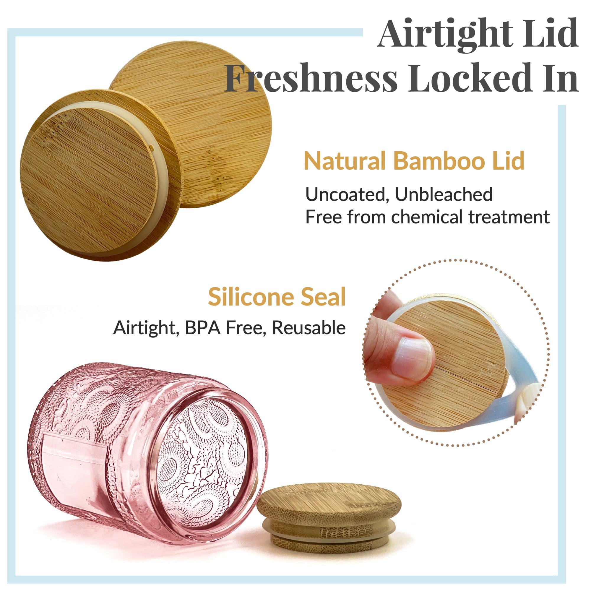 LINGSHINE purple 8 oz jar adds color while keeping contents fresh.