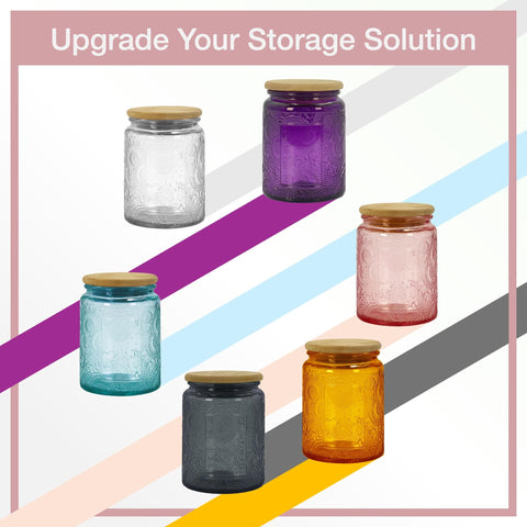 LINGSHINE sunflower-pattern jars on display for decorative storage ideas.