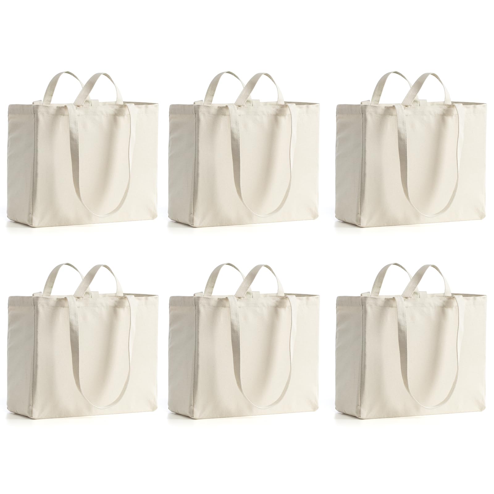 LINICE canvas tote bag shows heavy-duty 80lbs load capability for groceries.