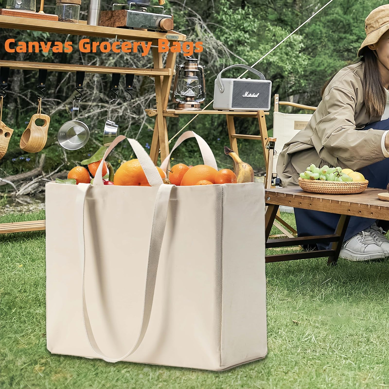 LINICE natural unbleached canvas bag, no logos, chemical-free feel.