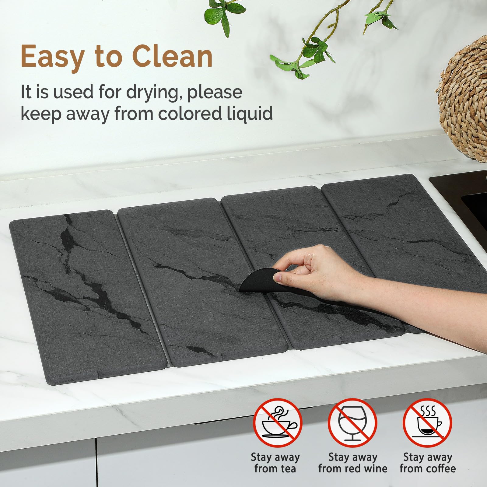 Linidcoud diatomaceous earth mat closeup with textured surface.