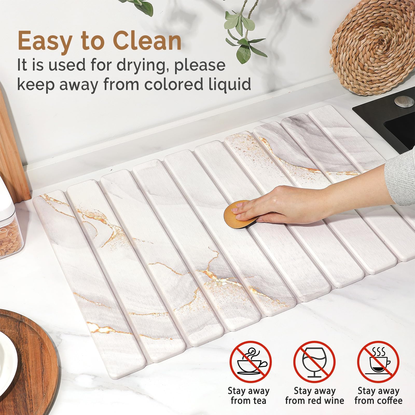 Linidcoud drying mat package includes sanding tool and non-slip pad