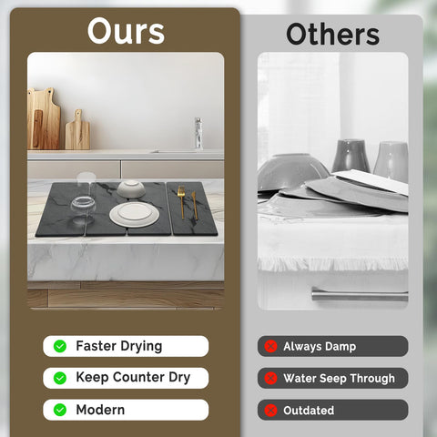Linidcoud drying mat includes sandpaper for surface refresh.
