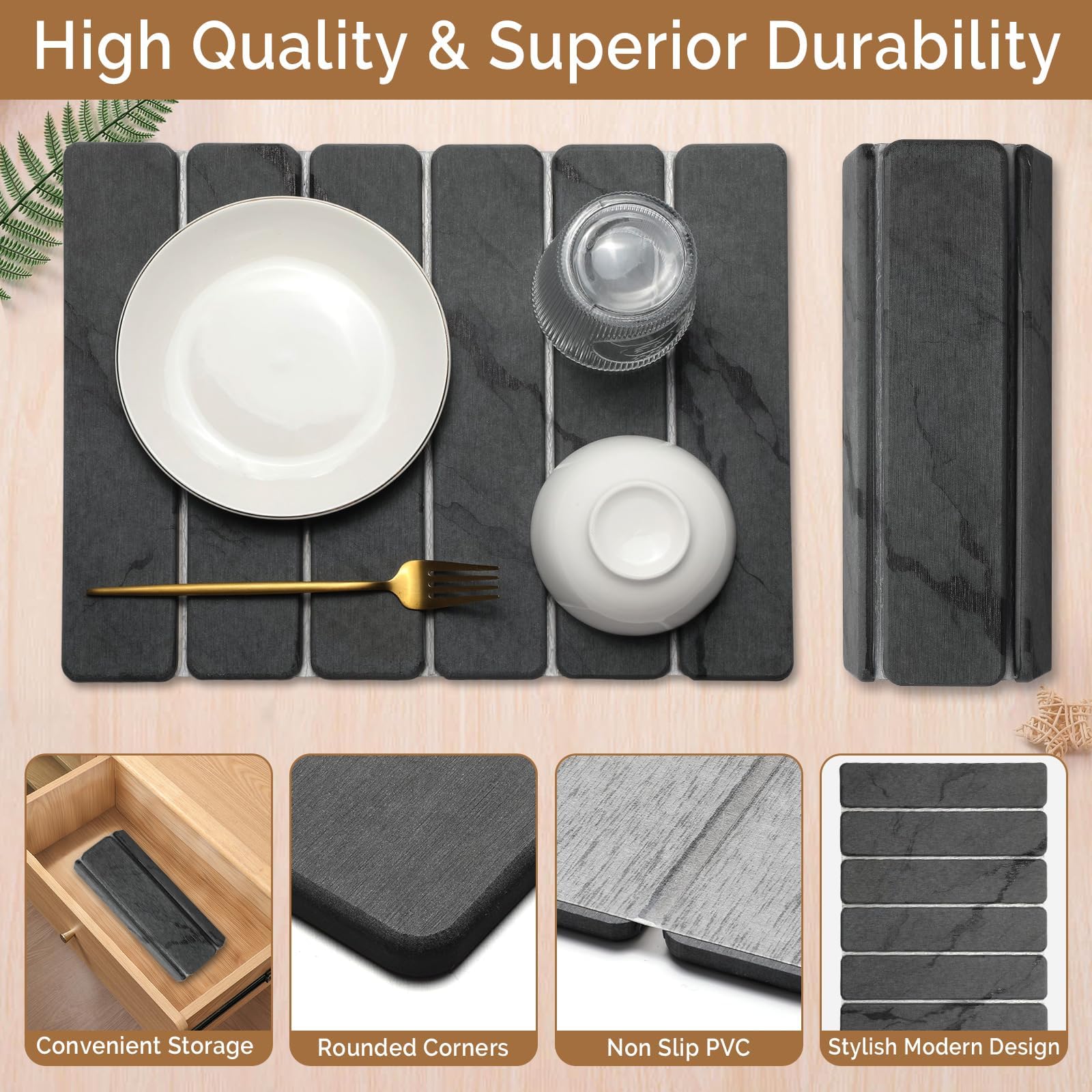 Linidcoud non-slip pad underside keeps the mat in place