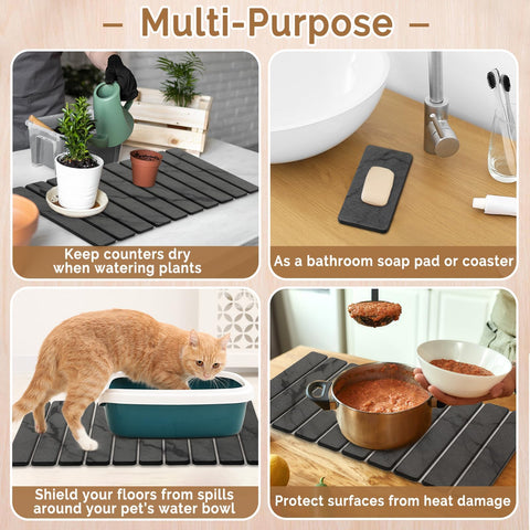 Linidcoud non-slip pad prevents movement on countertops during use.