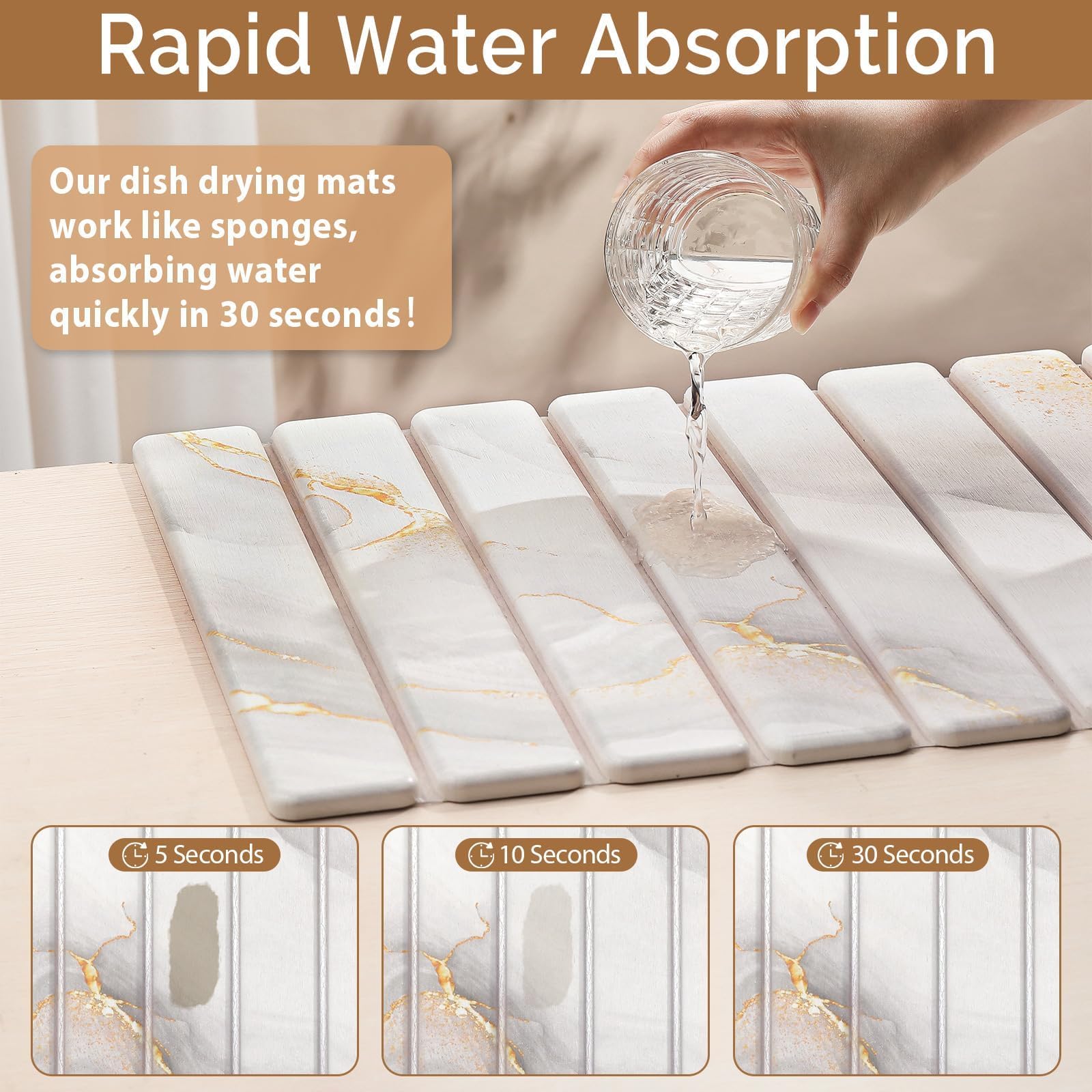 Linidcoud stone drying mat with food-grade diatomite keeps surfaces dry