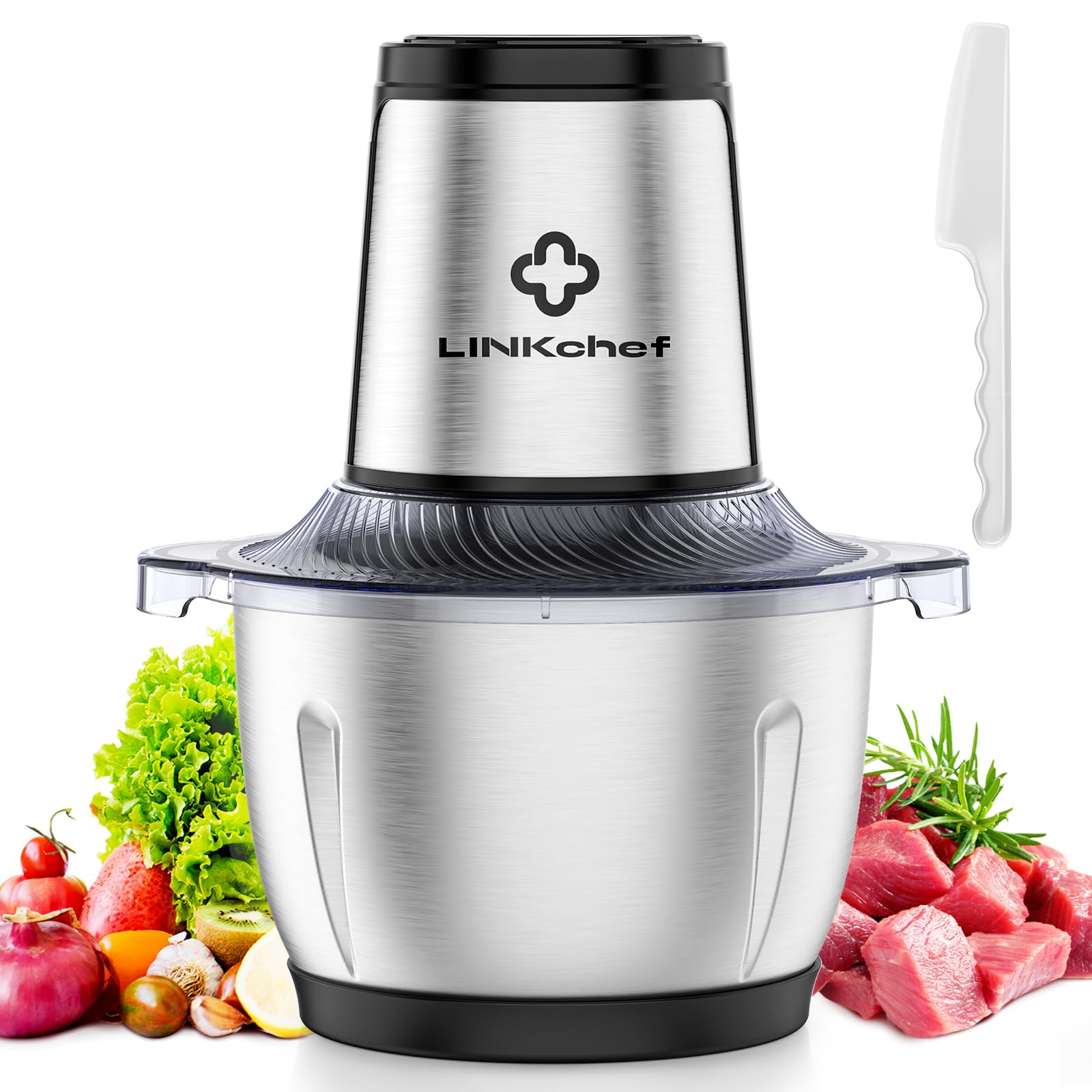 LinkChef 6-cup mini food processor bowl ready for quick chopping tasks.