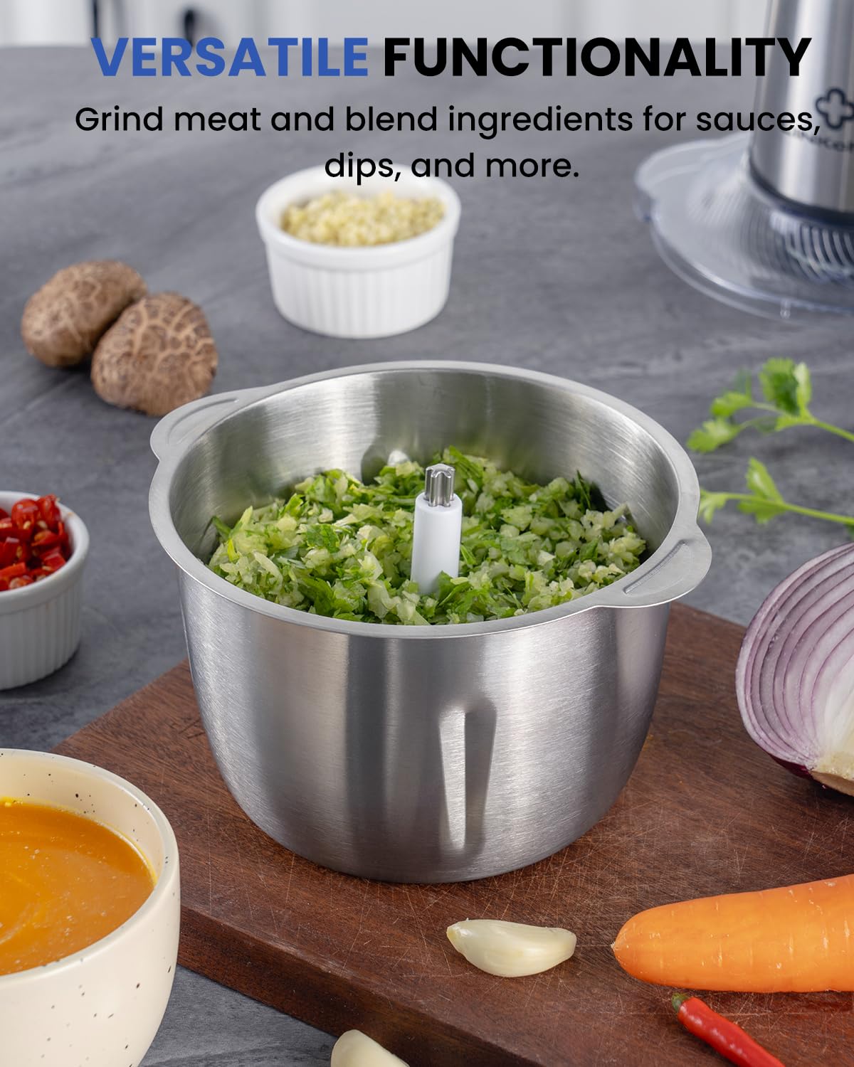 LinkChef anti-slip mat keeps the unit stable during operation.