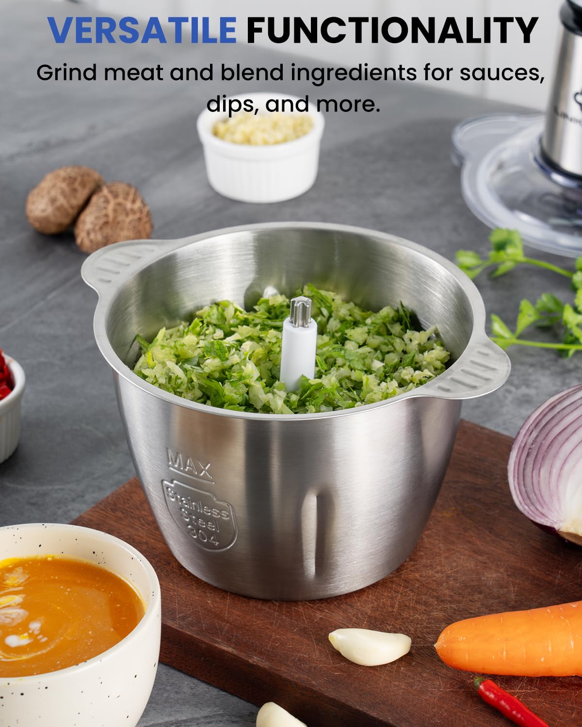 LINKChef dishwasher-safe bowl enables easy cleanup