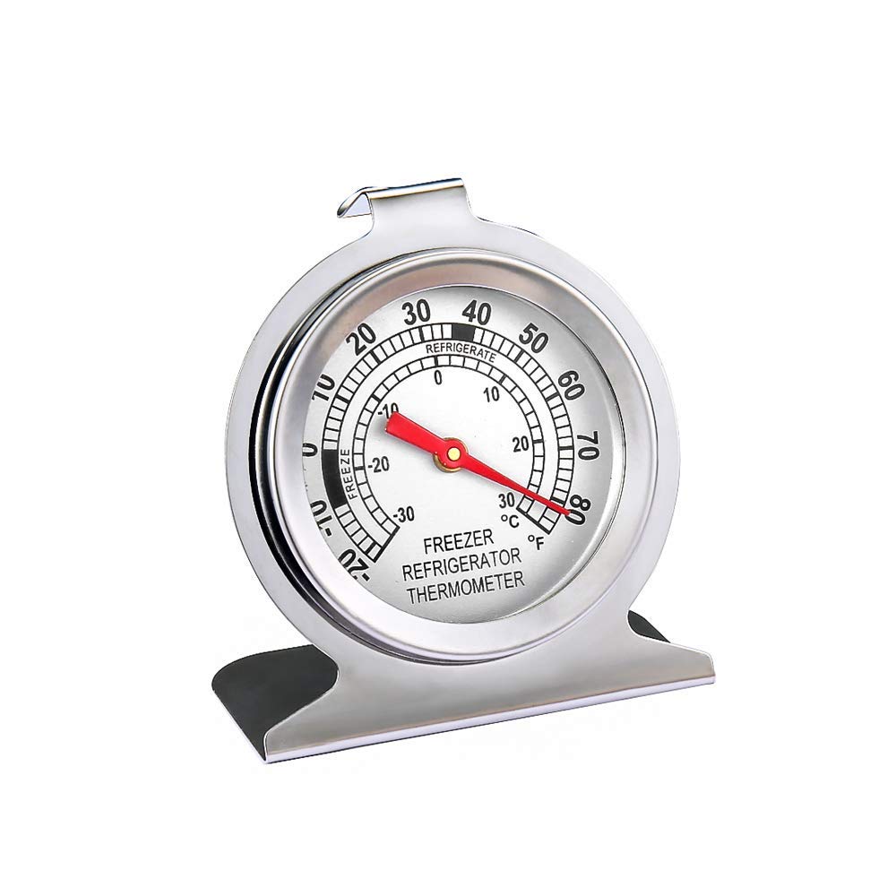 LinkDm thermometer showing wide base and integrated hook for flexible placement.