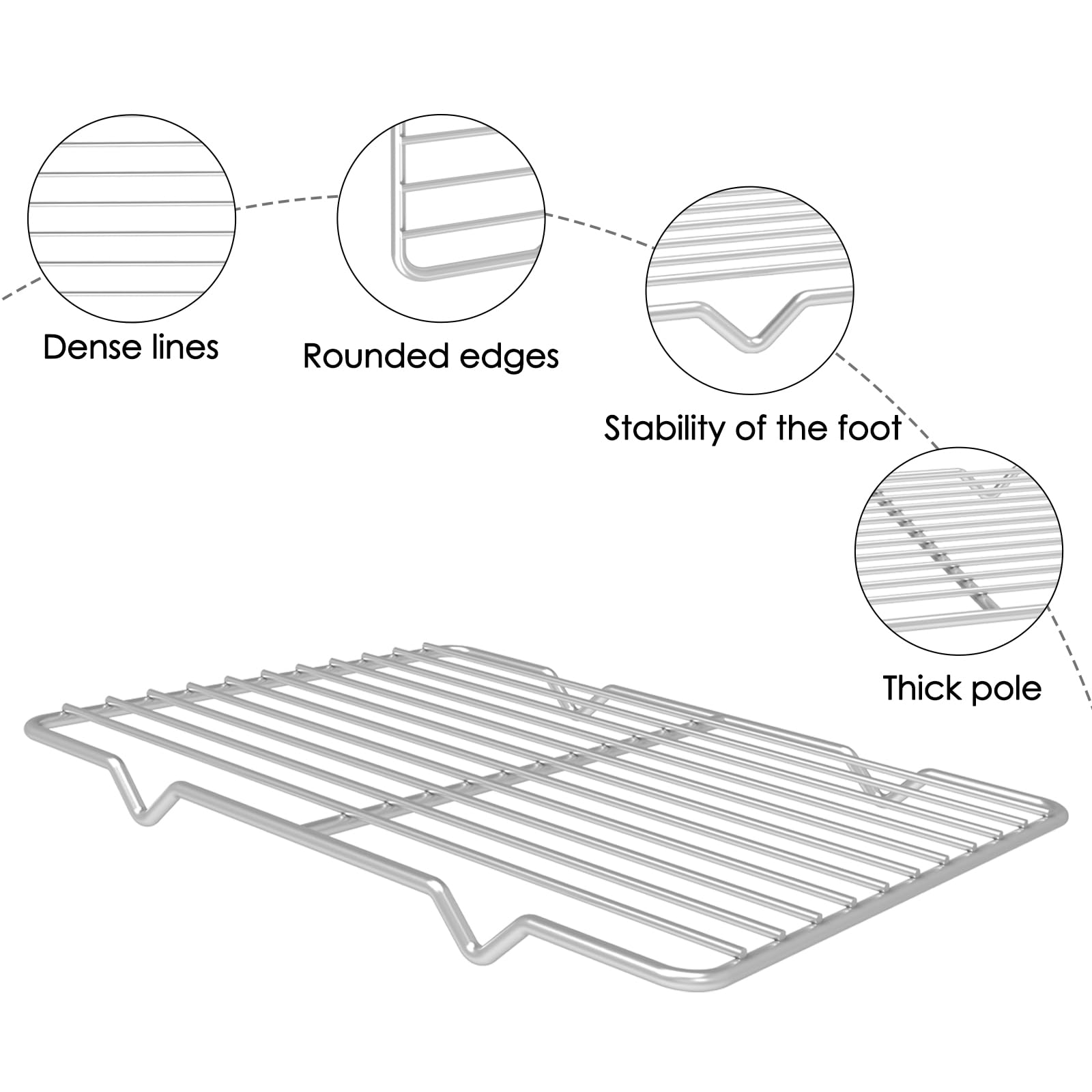 Linkidea multi-functional grill grid suitable for outdoor cooking and cooling on disposable pans.