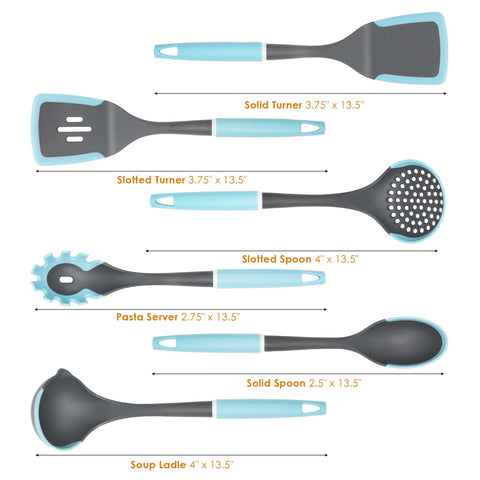 LINKLIFE silicone-slotted-turner protects non-stick cookware while flipping delicate foods.
