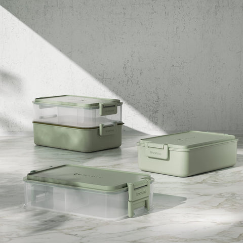 Linoroso bento box color varieties offer stylish lunchtime options.