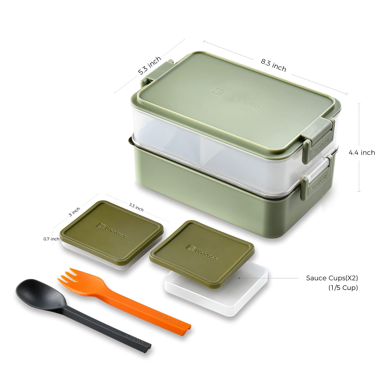 Linoroso pale mint lunch box set ready for daily meals.