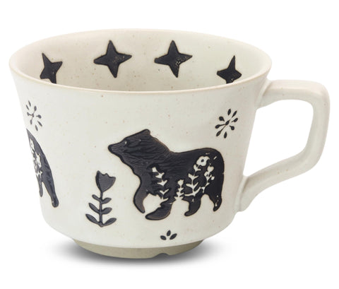 LINVIA bear-design ceramic mug for cozy beverages