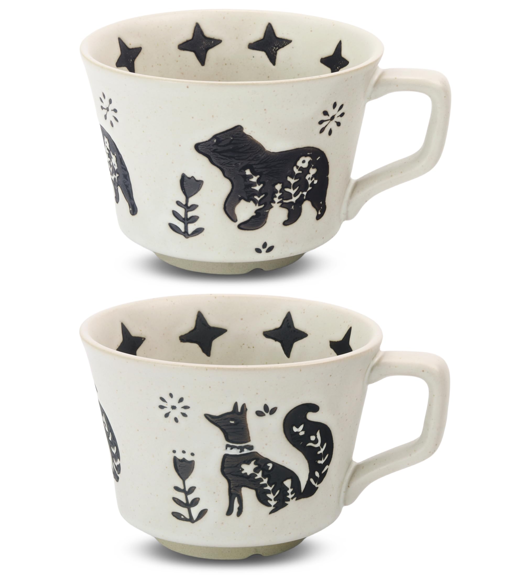 LINVIA fox and bear mug handle offers comfortable grip for daily use