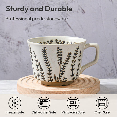 LINVIA grass pattern mug adds morning charm