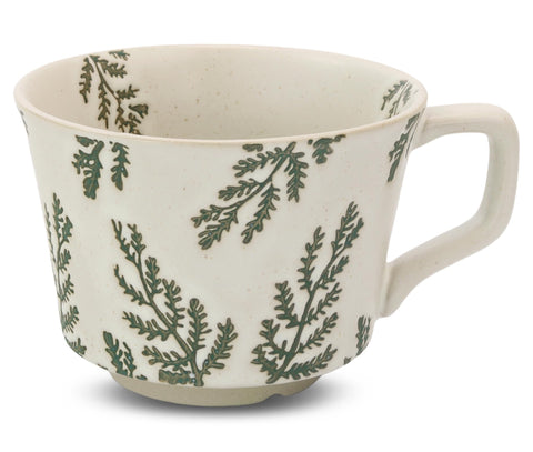 LINVIA leaf-pattern 12 oz mug with a comfortable handle for daily coffee