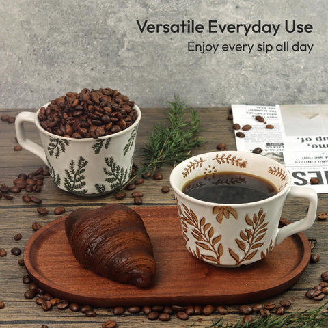 LINVIA mug versatile for tea or latte, suitable for any drink.