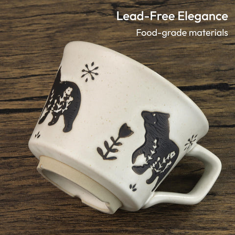 LINVIA stoneware mugs set for durable daily drinking