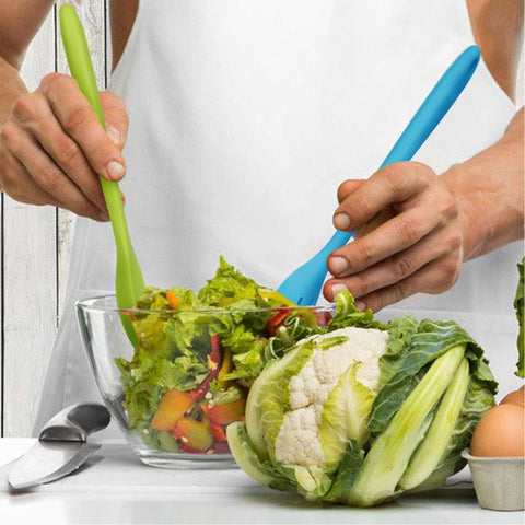 Linwnil silicone slotted spoons heat-resistant design for sturdy stirring.
