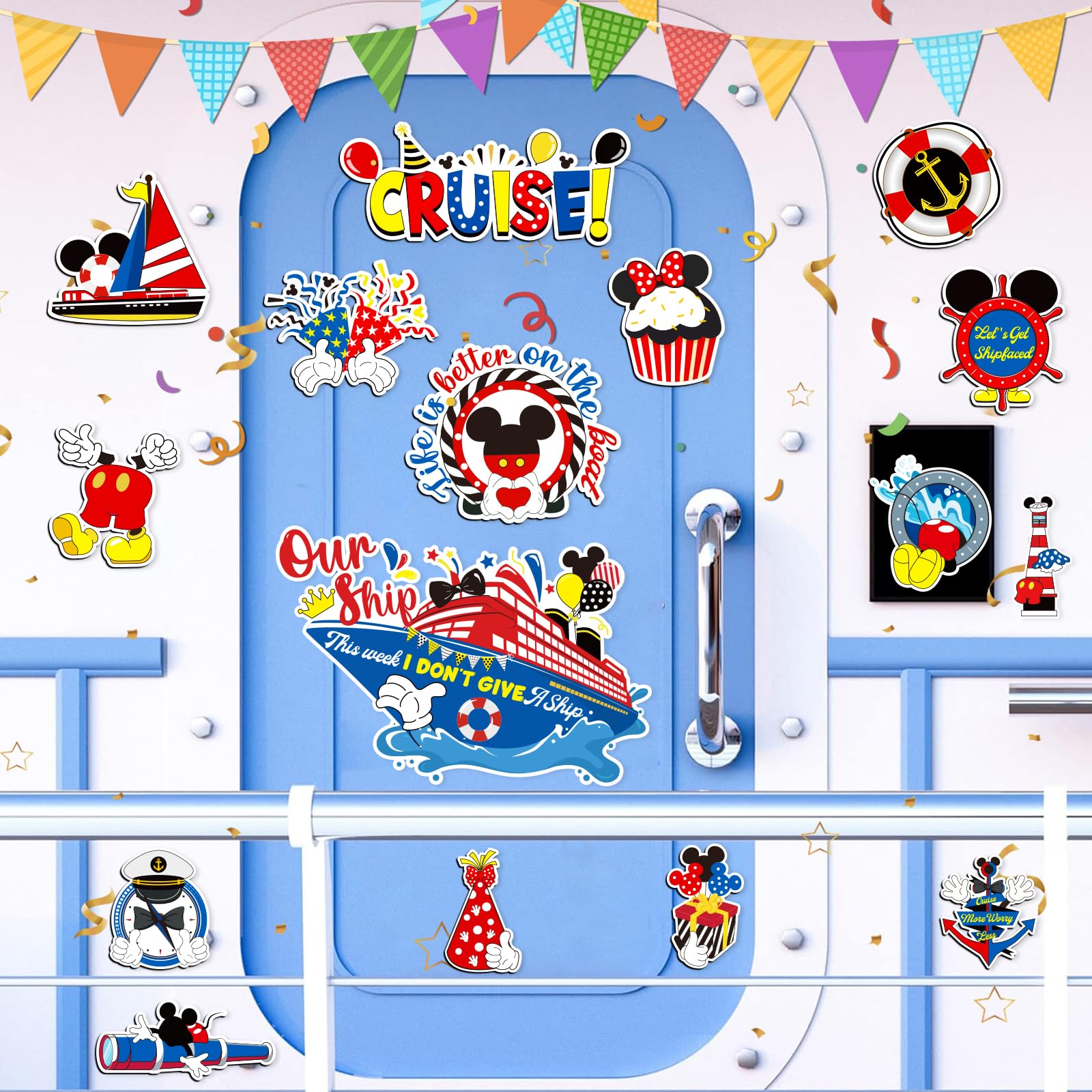 Lionoble captain mouse hat magnet enhances party ambience on doors and refrigerators
