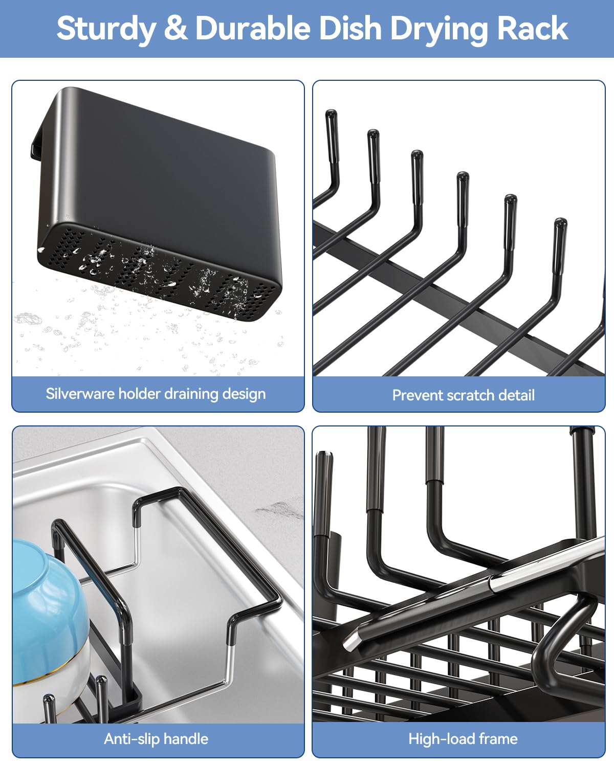 LIONONLY sleek black finish complements modern kitchens.