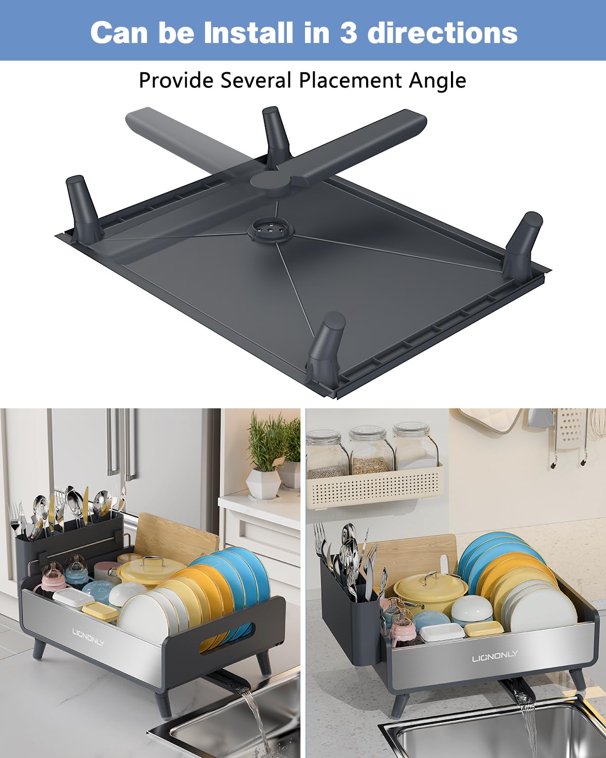 LIONONLY system features automatic drainage spout to keep your counters dry.