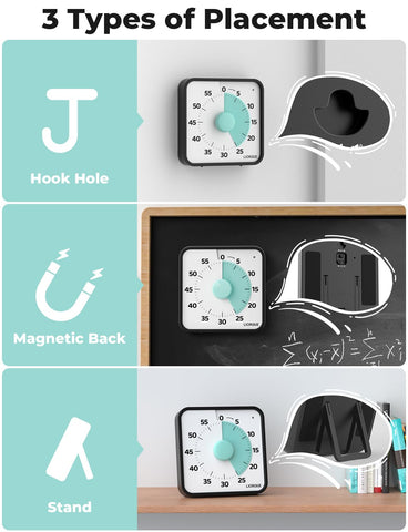 LIORQUE timer with adjustable alarm modes for flexible reminders