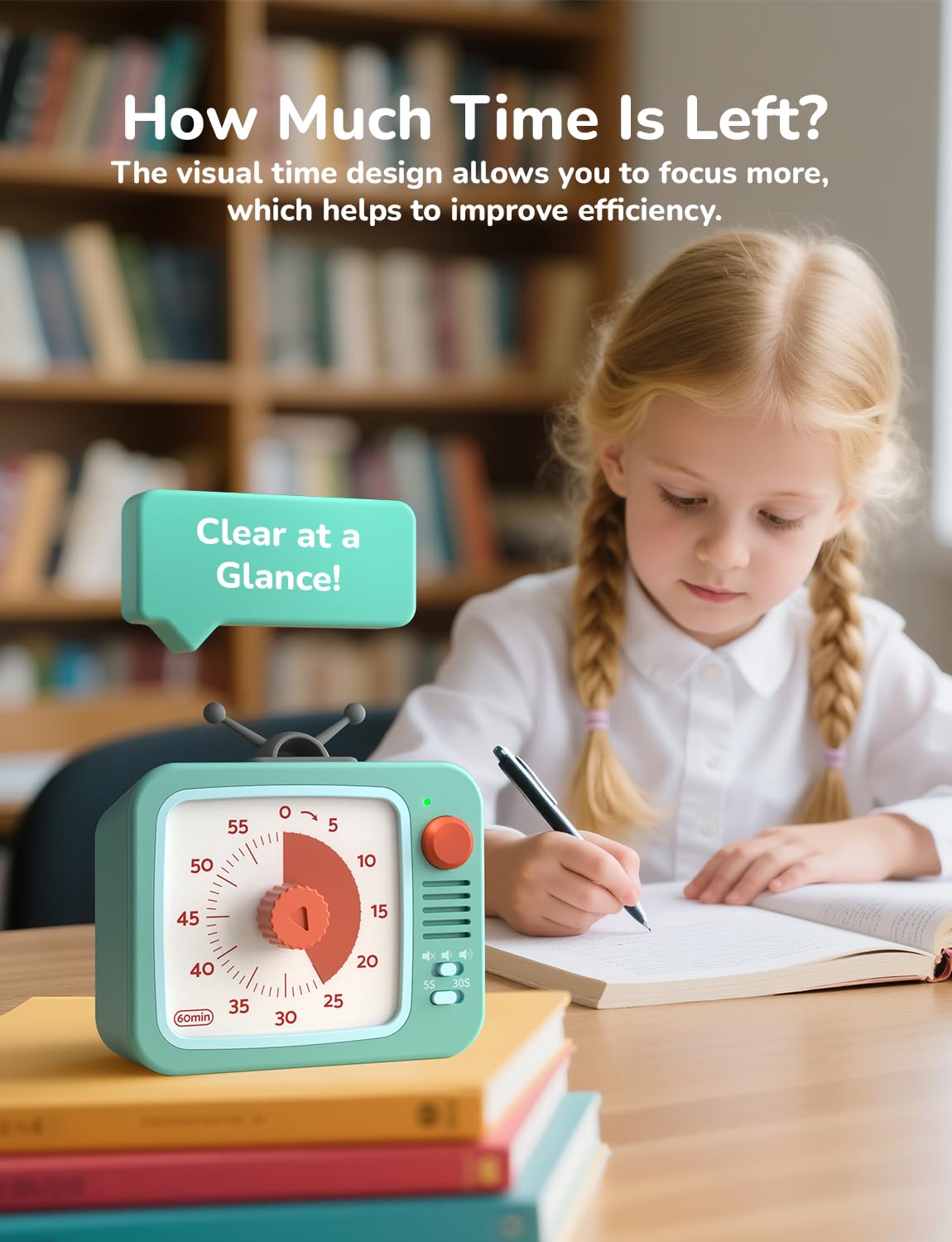 LIORQUE Visual Timer battery included for immediate use